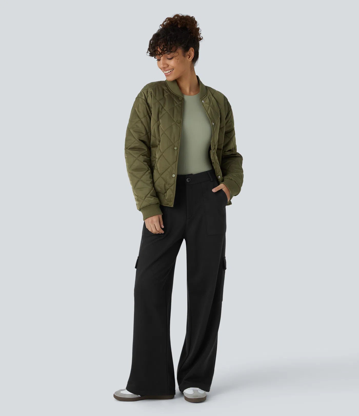 Fleece cargo bukser | Mellem højde cargo bukser | FREYSíA.
