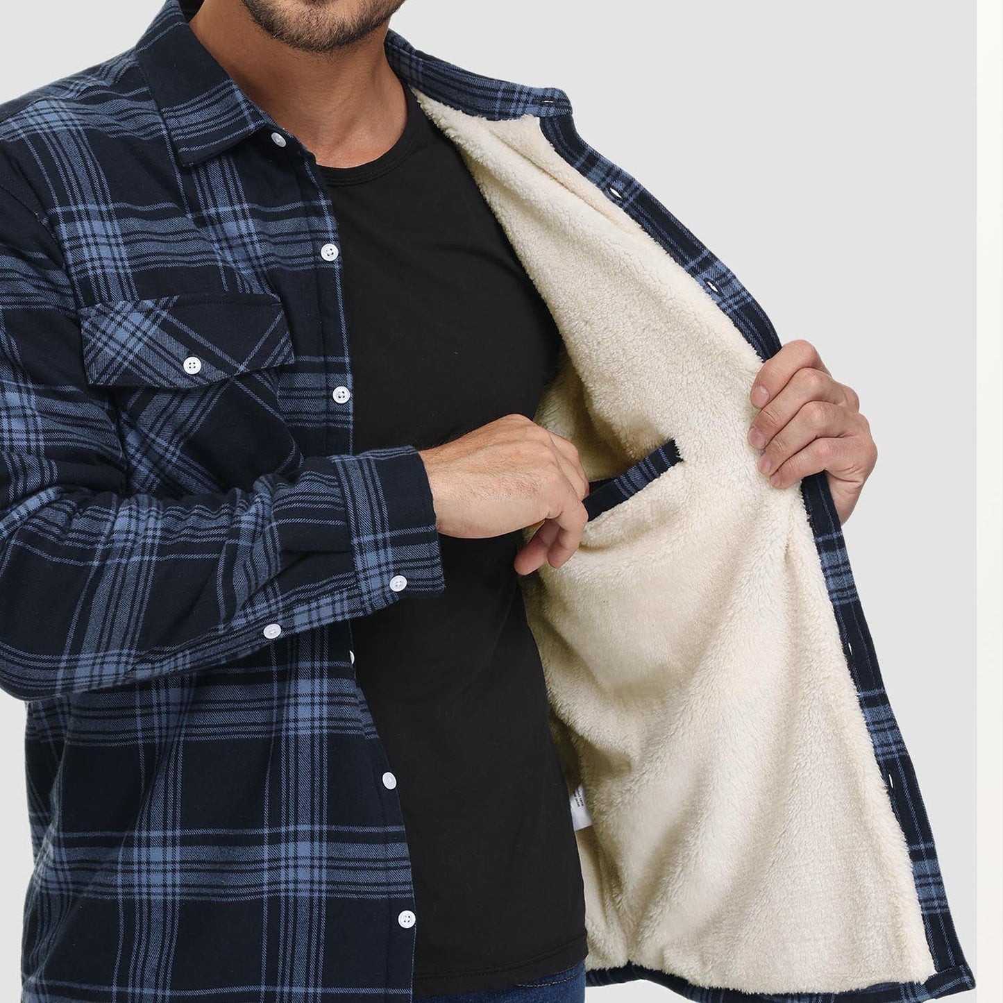 AURA | CHRIS FOREST CHECKERED SHIRT JACKET