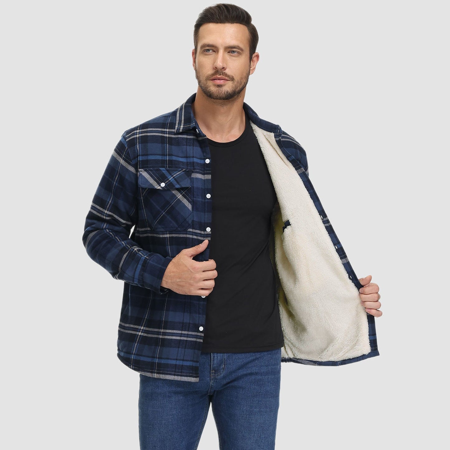 AURA | CHRIS FOREST CHECKERED SHIRT JACKET