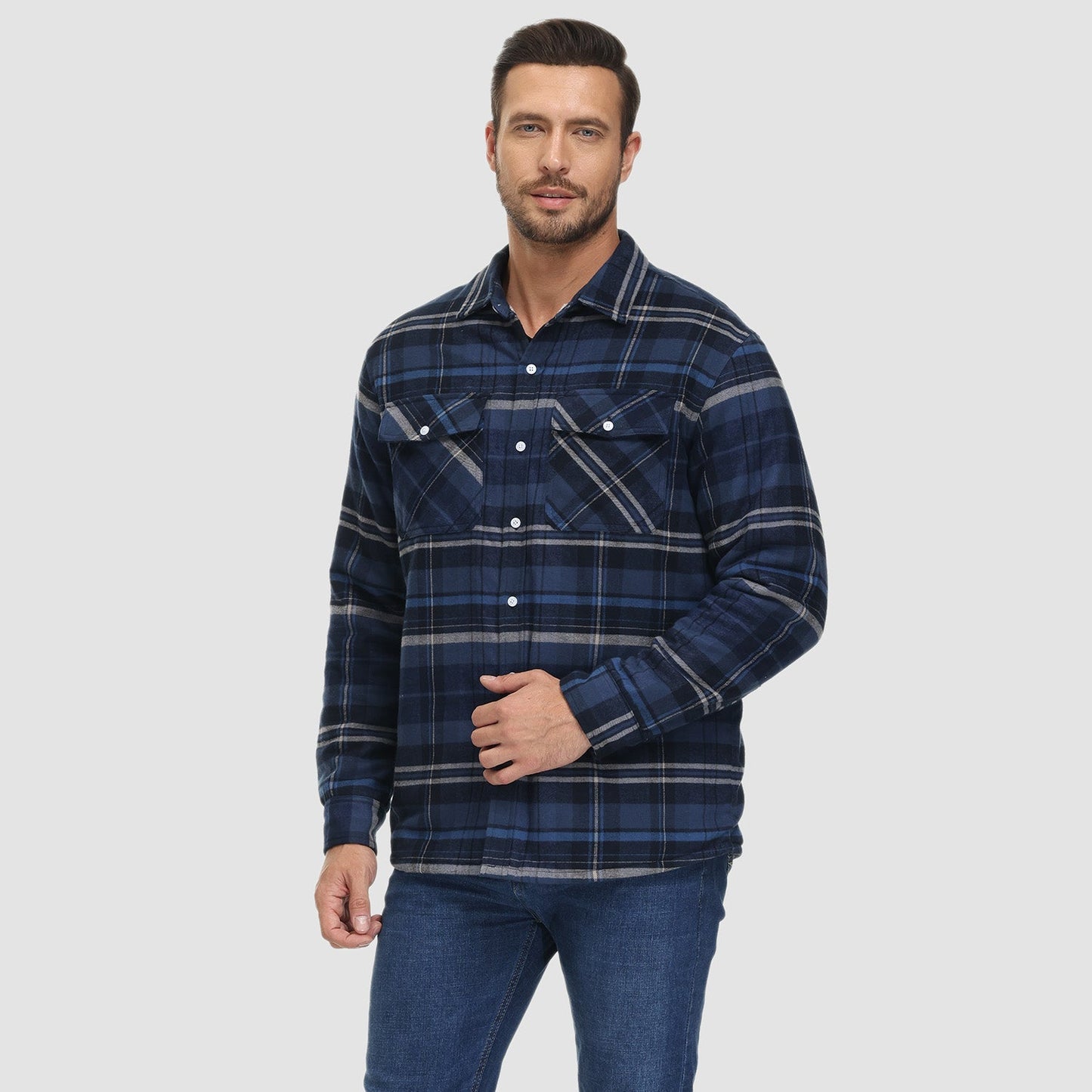 AURA | CHRIS FOREST CHECKERED SHIRT JACKET