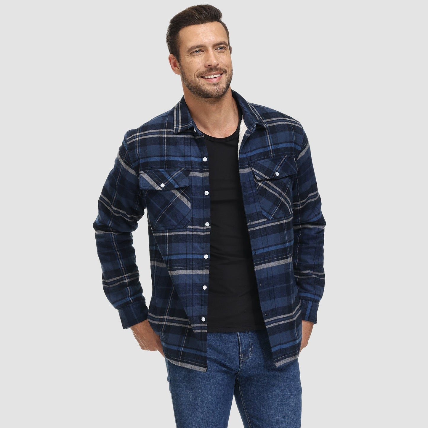AURA | CHRIS FOREST CHECKERED SHIRT JACKET