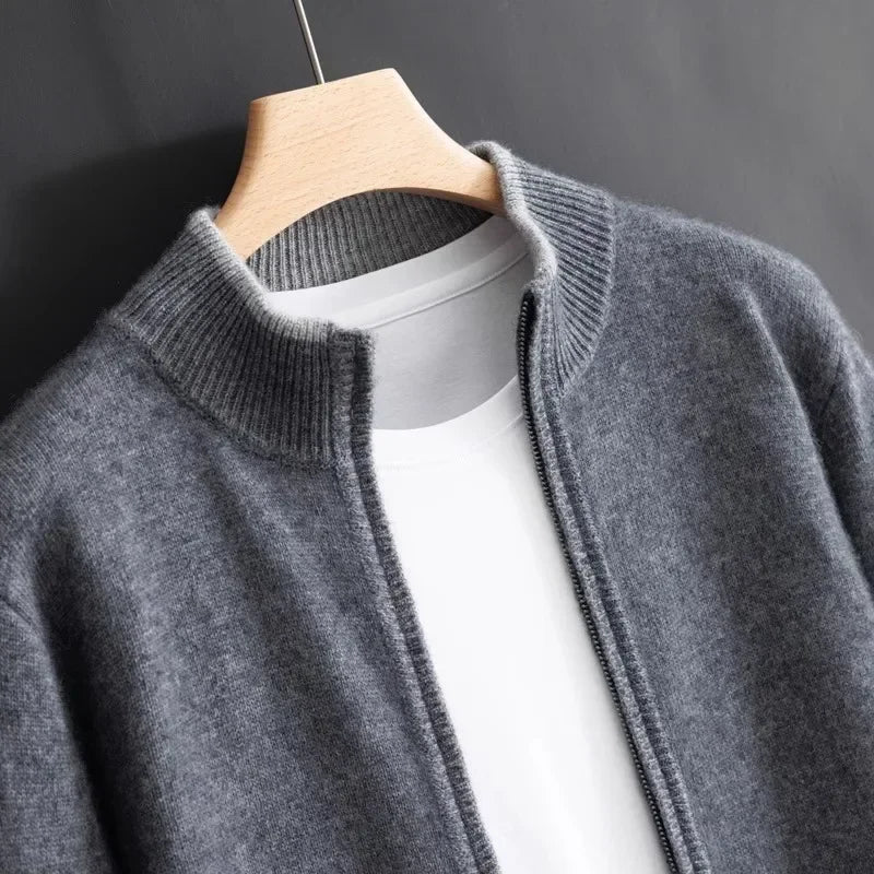 AURA| MASSIMO CASHMERE ZIP-TRACK JACKET