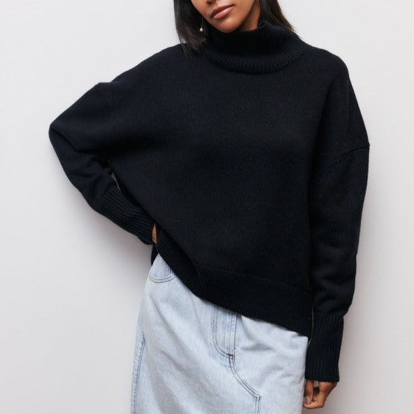 AURA | KNITTED ROLL-NECK JUMPER