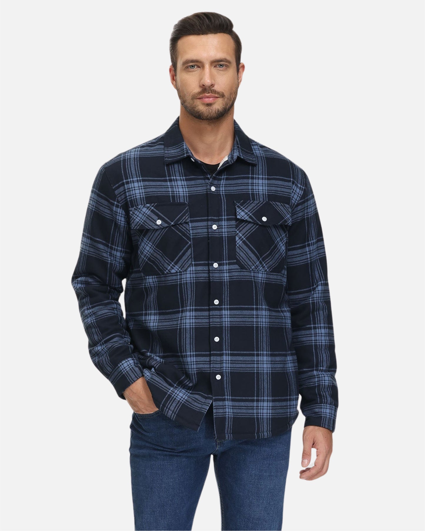 AURA | CHRIS FOREST CHECKERED SHIRT JACKET