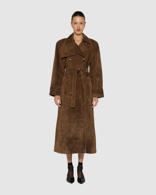 Suedes Trenchcoat | Kvindernes Trenchcoat | FREYSíA.