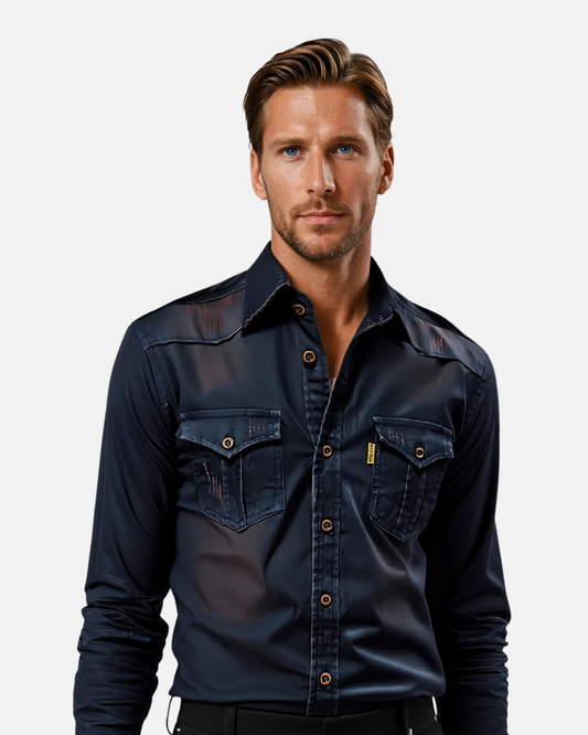 Herre denim skjorte | Roman denim skjorte | FREYSíA.