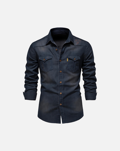 Herre denim skjorte | Roman denim skjorte | FREYSíA.