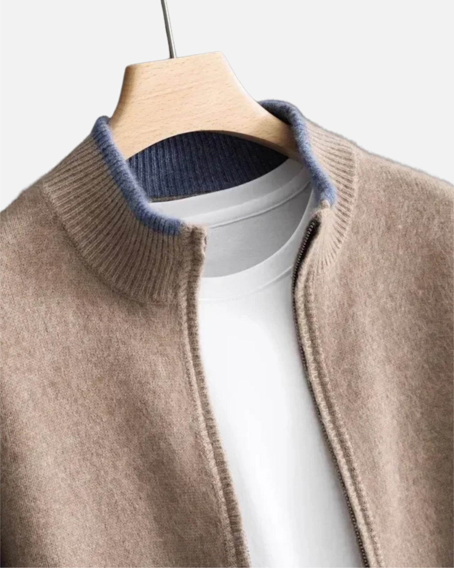 AURA| MASSIMO CASHMERE ZIP-TRACK JACKET
