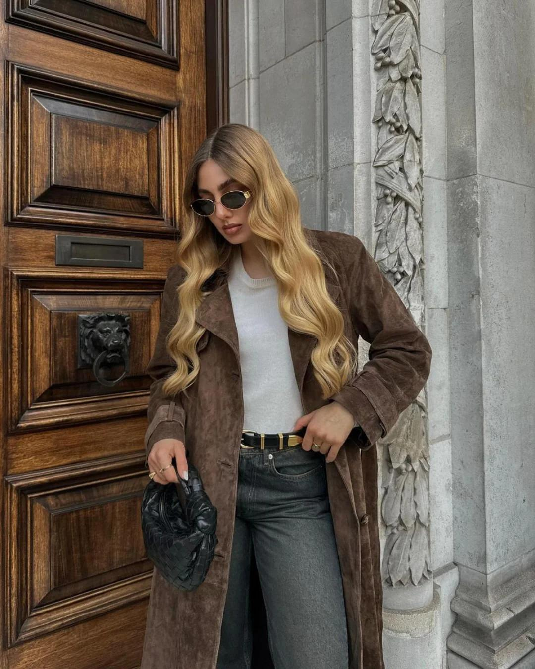 Suedes Trenchcoat | Kvindernes Trenchcoat | FREYSíA.