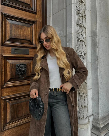 Suedes Trenchcoat | Kvindernes Trenchcoat | FREYSíA.