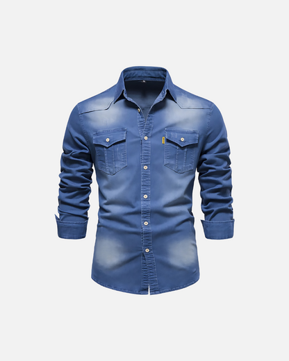 Herre denim skjorte | Roman denim skjorte | FREYSíA.