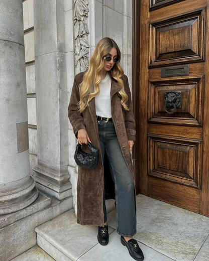 Suedes Trenchcoat | Kvindernes Trenchcoat | FREYSíA.
