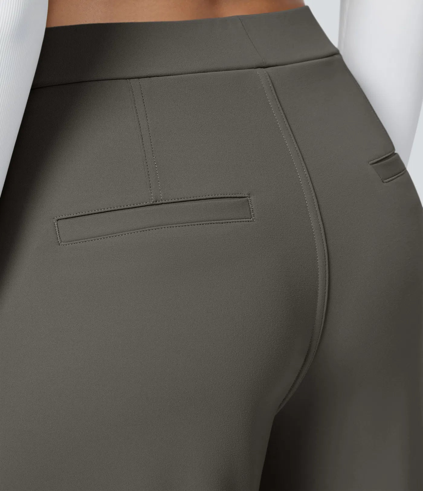 AURA | HIGH-WAISTED WORK PANTS WITH STRAIGHT LEG & SIDE POCKETS