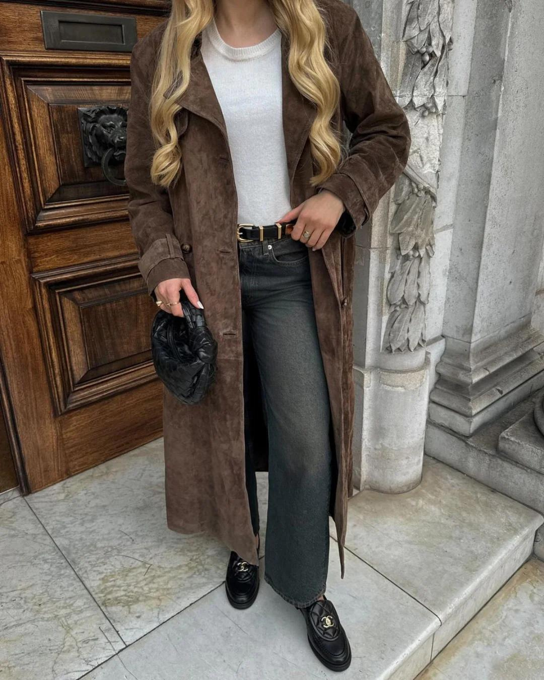 Suedes Trenchcoat | Kvindernes Trenchcoat | FREYSíA.