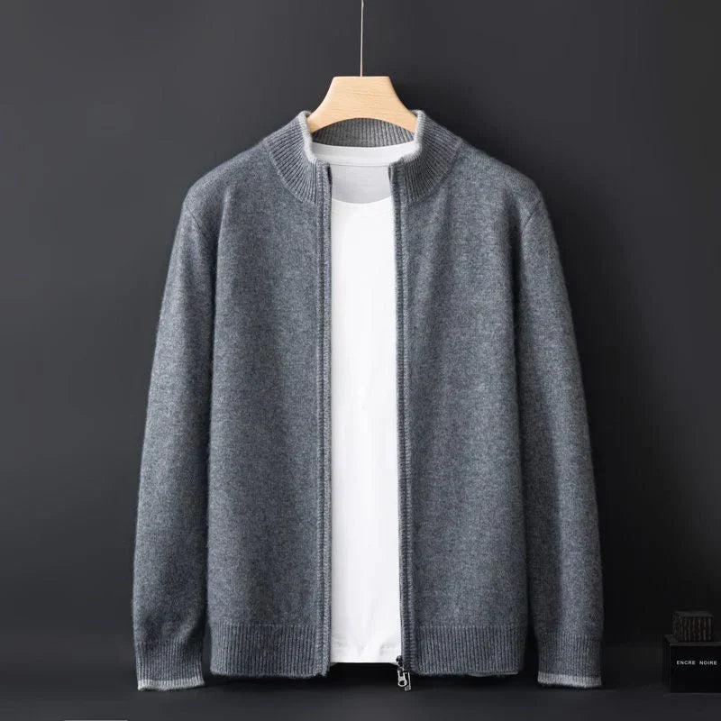 AURA| MASSIMO CASHMERE ZIP-TRACK JACKET