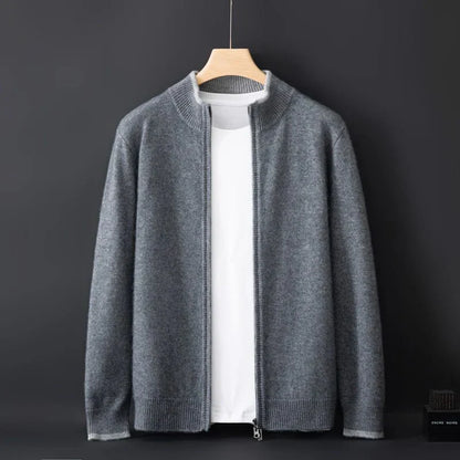 AURA| MASSIMO CASHMERE ZIP-TRACK JACKET