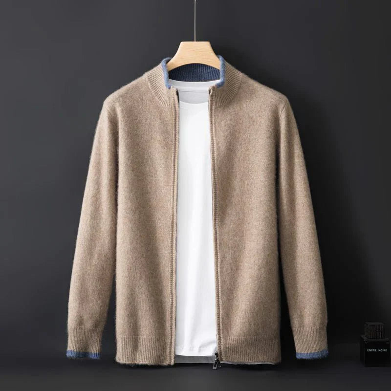 AURA| MASSIMO CASHMERE ZIP-TRACK JACKET