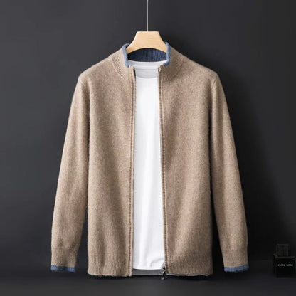 AURA| MASSIMO CASHMERE ZIP-TRACK JACKET
