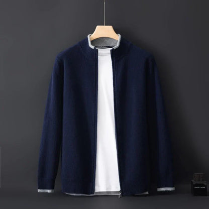 AURA| MASSIMO CASHMERE ZIP-TRACK JACKET