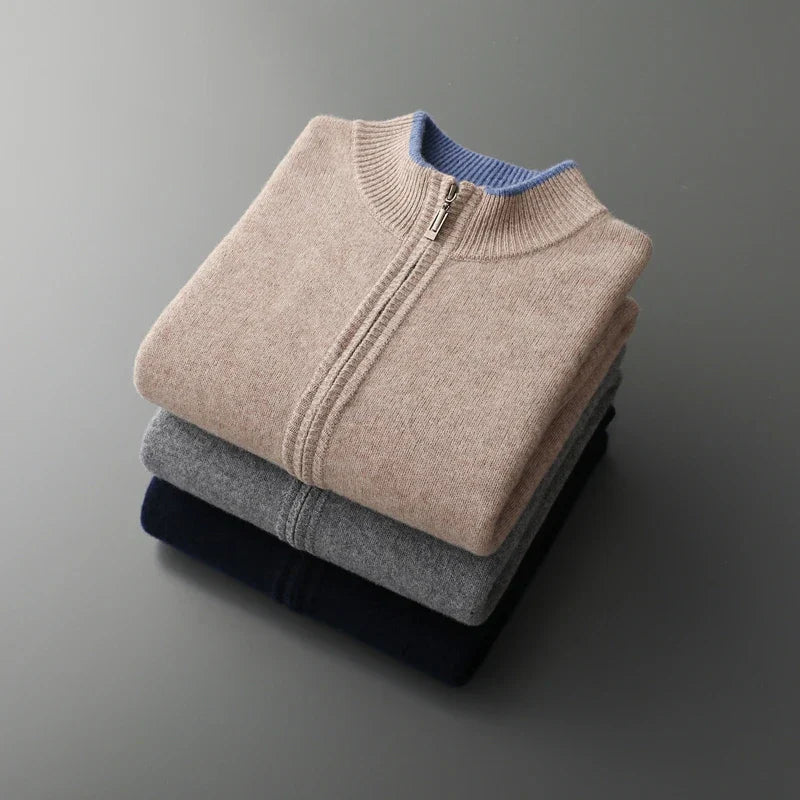 AURA| MASSIMO CASHMERE ZIP-TRACK JACKET