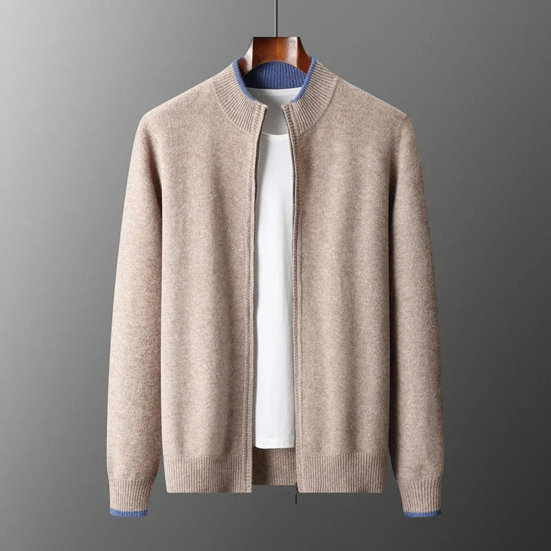 AURA| MASSIMO CASHMERE ZIP-TRACK JACKET