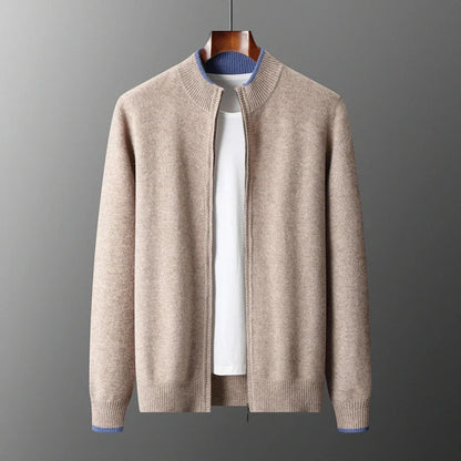 AURA| MASSIMO CASHMERE ZIP-TRACK JACKET