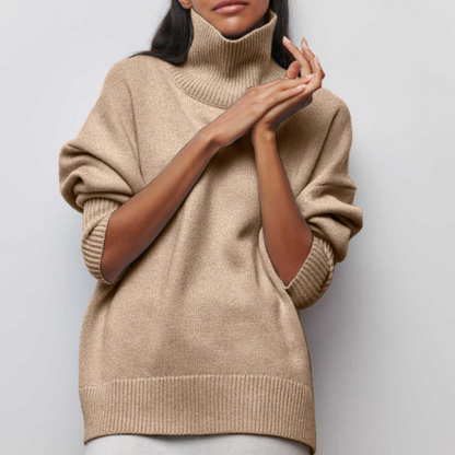 AURA | KNITTED ROLL-NECK JUMPER