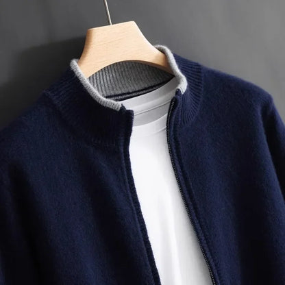 AURA| MASSIMO CASHMERE ZIP-TRACK JACKET