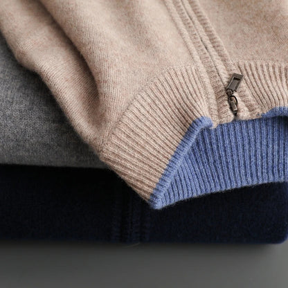 AURA| MASSIMO CASHMERE ZIP-TRACK JACKET