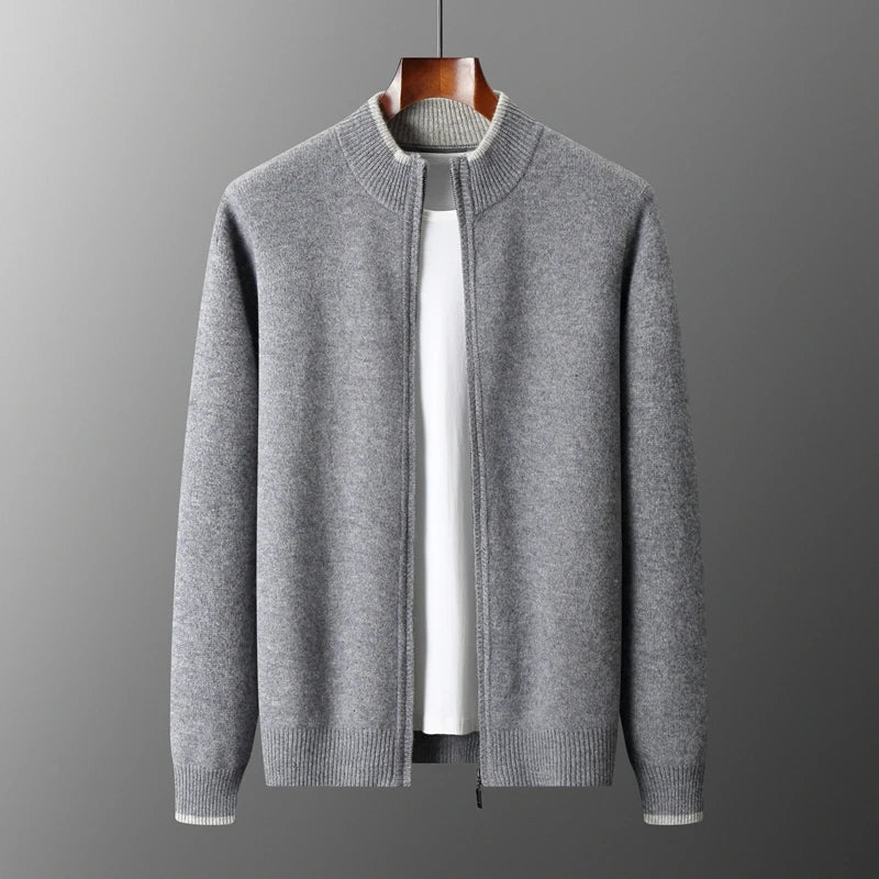 AURA| MASSIMO CASHMERE ZIP-TRACK JACKET