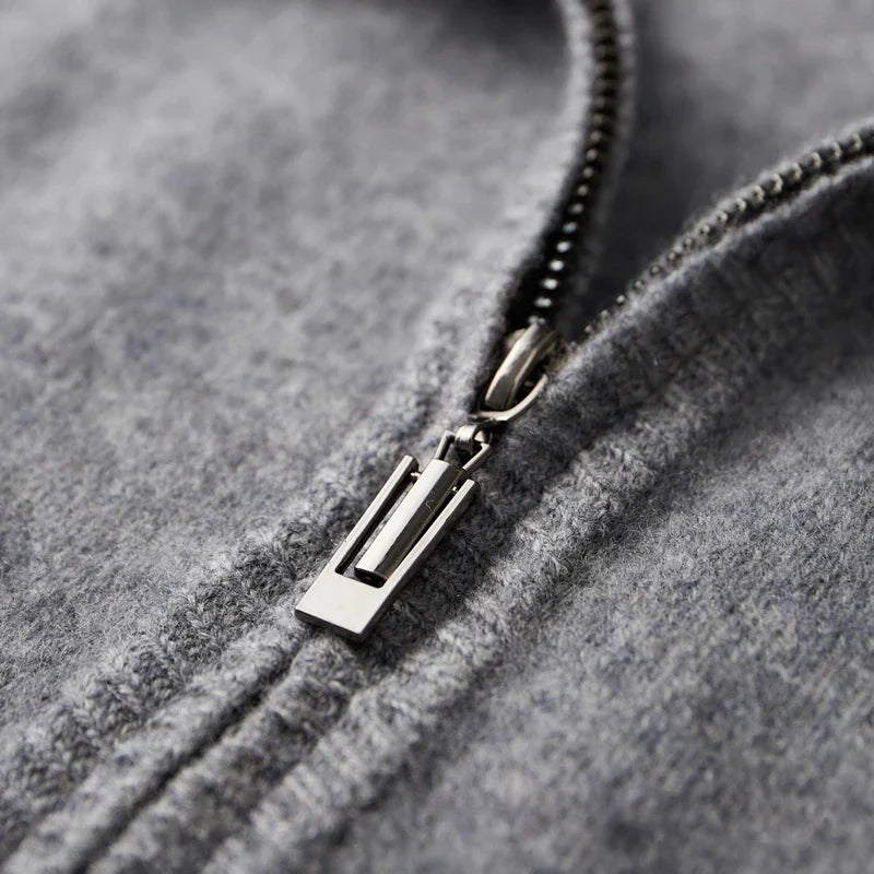 AURA| MASSIMO CASHMERE ZIP-TRACK JACKET